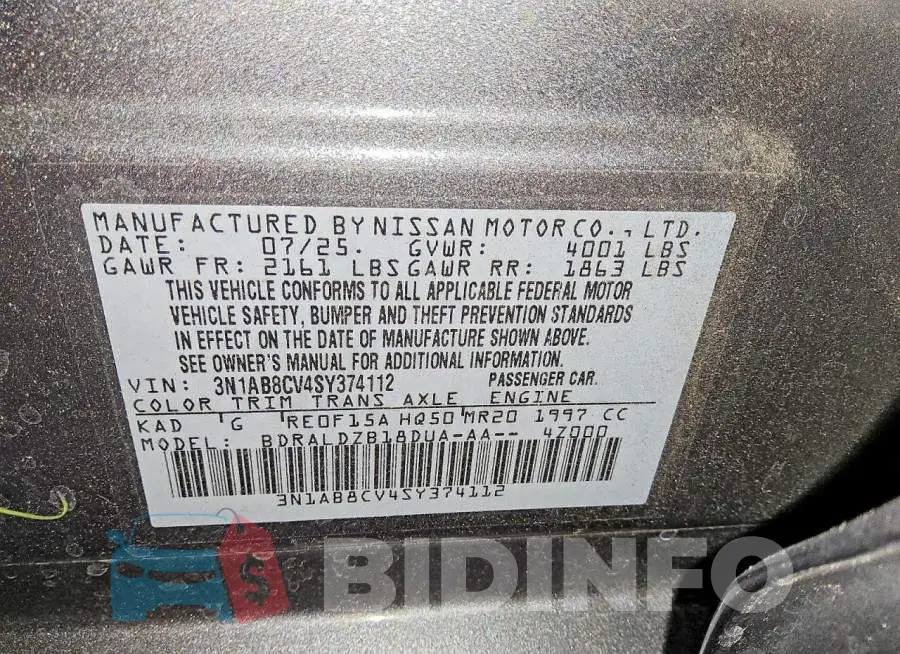 3N1AB8CV4SY374112 Photo# 13