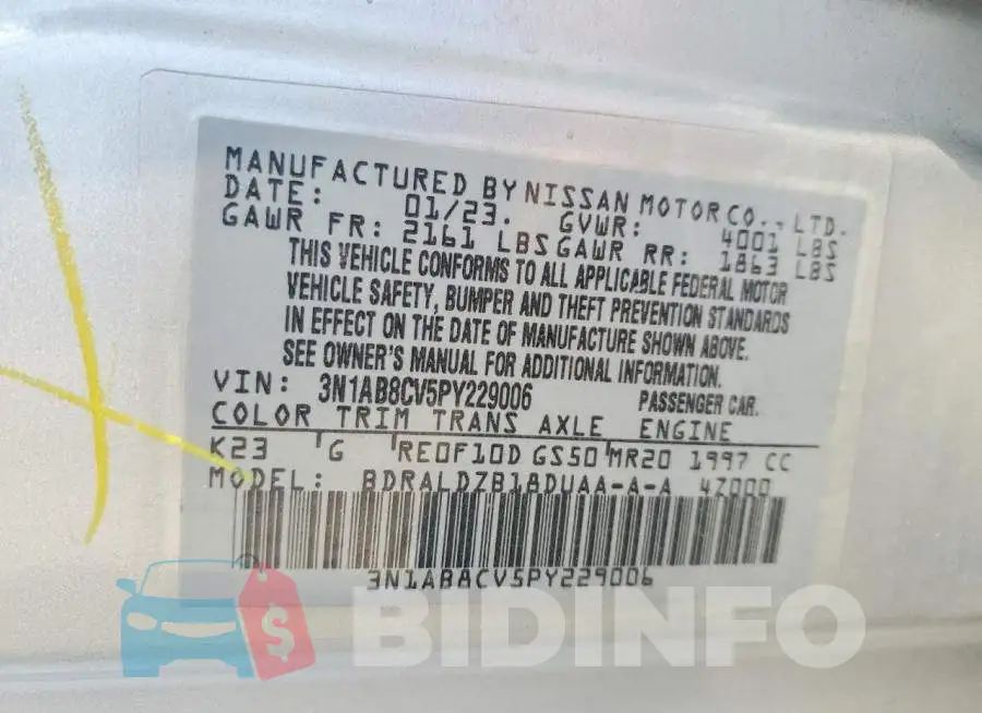 3N1AB8CV5PY229006 Photo# 12