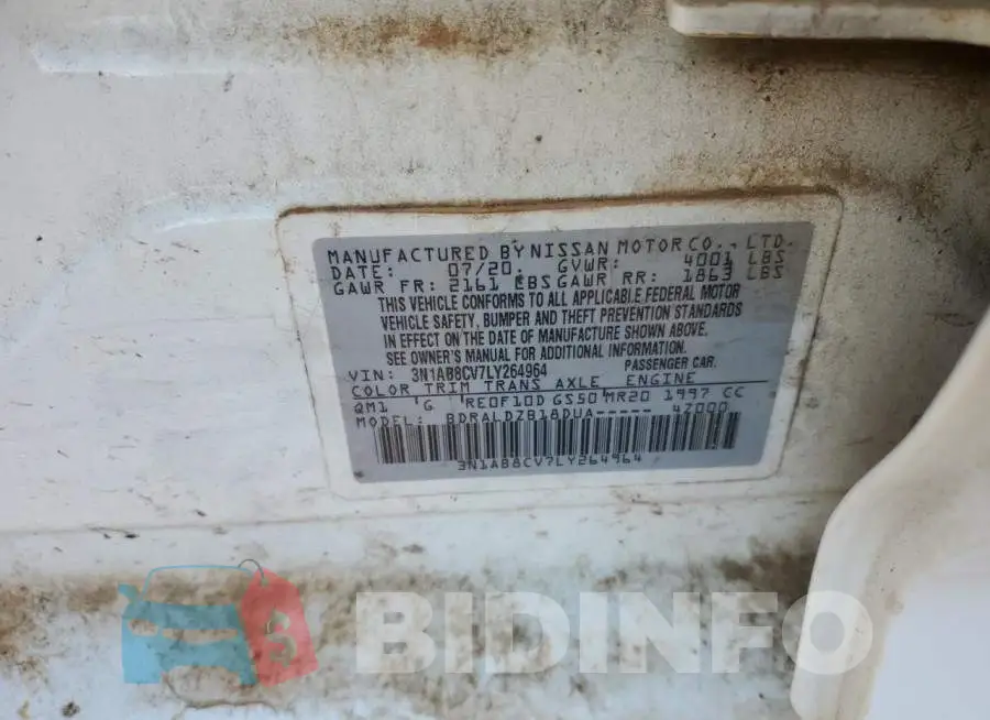 3N1AB8CV7LY264964 Photo# 12