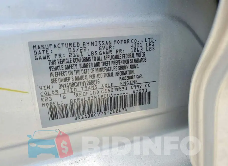 3N1AB8CV7NY268676 Photo# 12