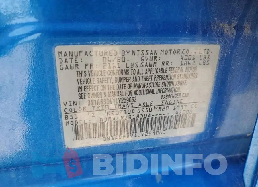 3N1AB8DV1LY259063 Photo# 13