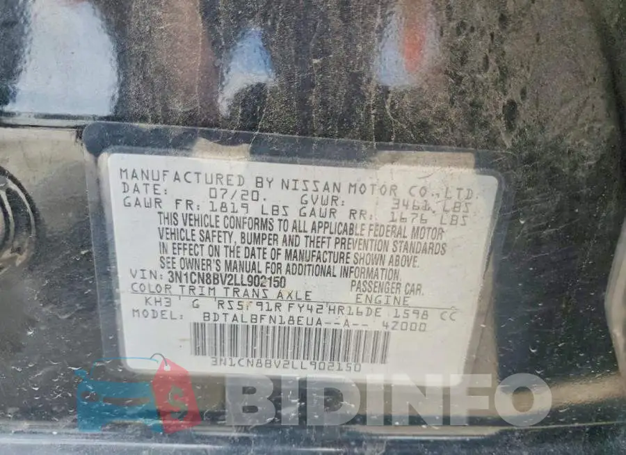3N1CN8BV2LL902150 Photo# 12