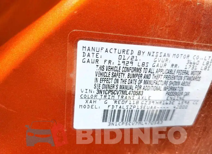 3N1CP5CV7ML470583 Photo# 13