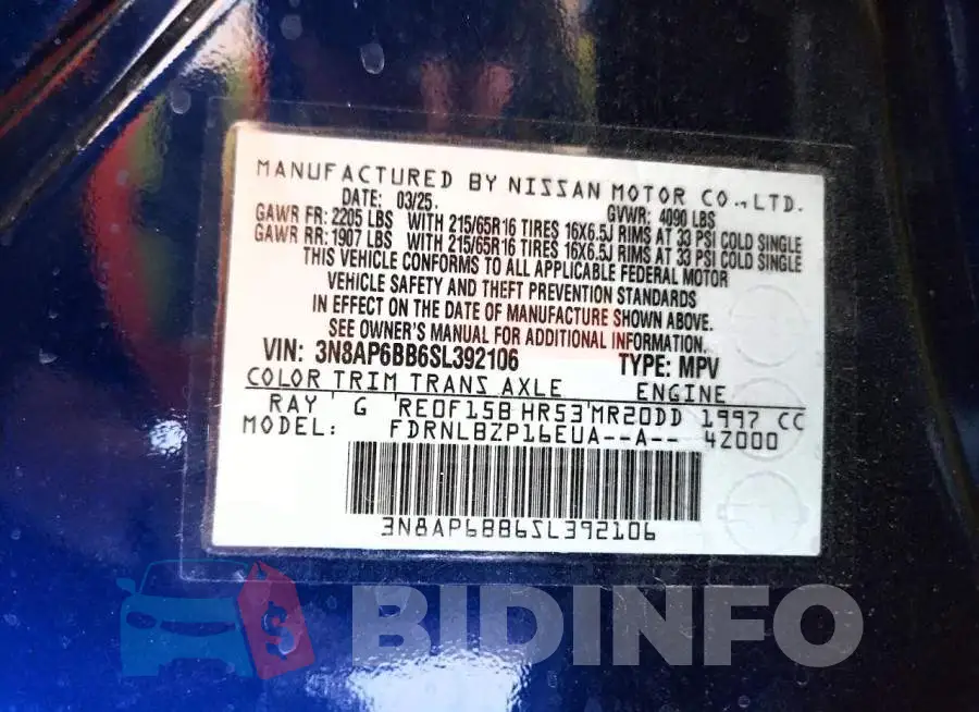 3N8AP6BB6SL392106 Photo# 14