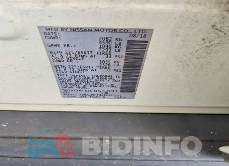 5N1AT2MT8JC851891 Photo# 13