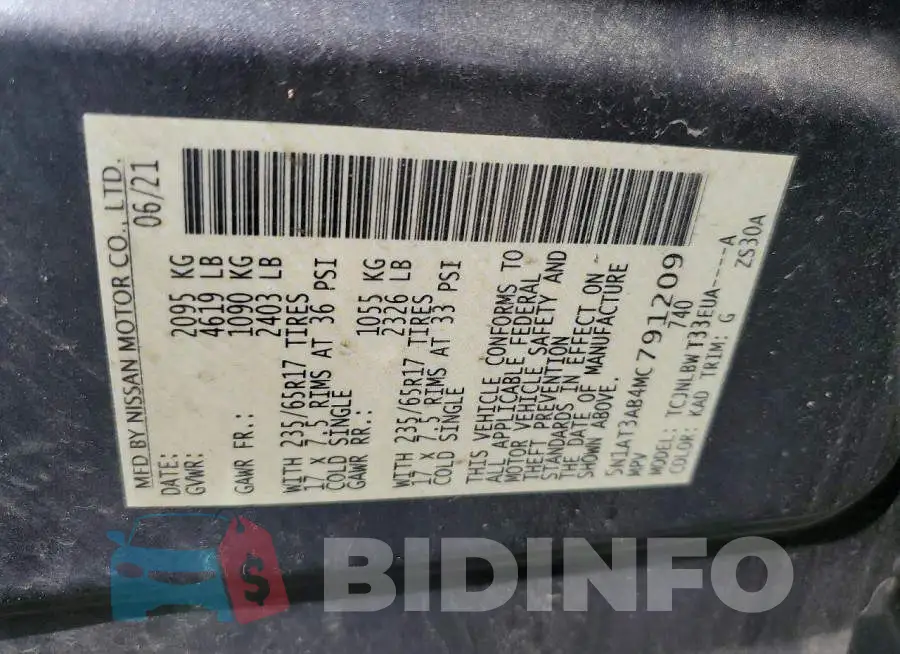 5N1AT3AB4MC791209 Photo# 14