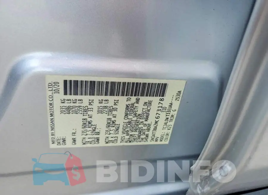 5N1AT3BA2MC673178 Photo# 12