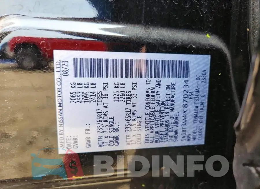 5N1BT3AA4PC870234 Photo# 13