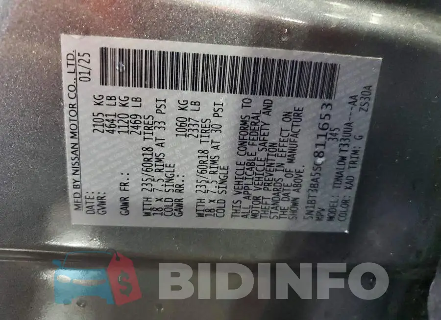 5N1BT3BA5SC811653 Photo# 13