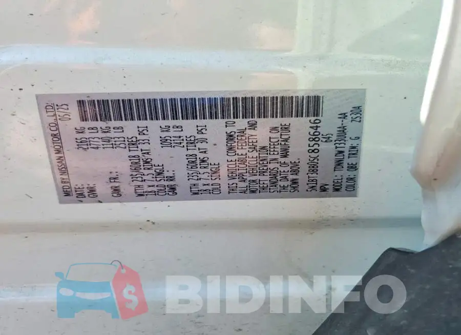 5N1BT3BB0SC858646 Photo# 13