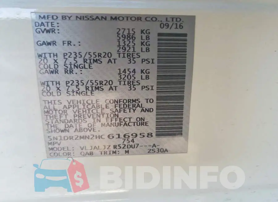 5N1DR2MN2HC616958 Photo# 13