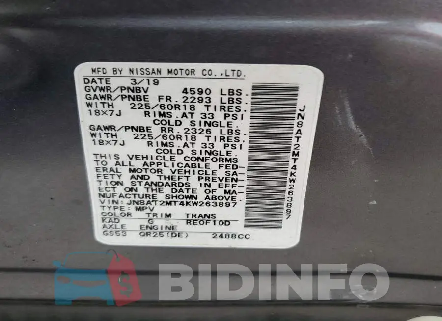 JN8AT2MT4KW263897 Photo# 13