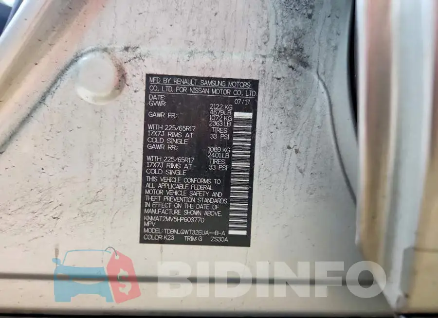 KNMAT2MV5HP603770 Photo# 13