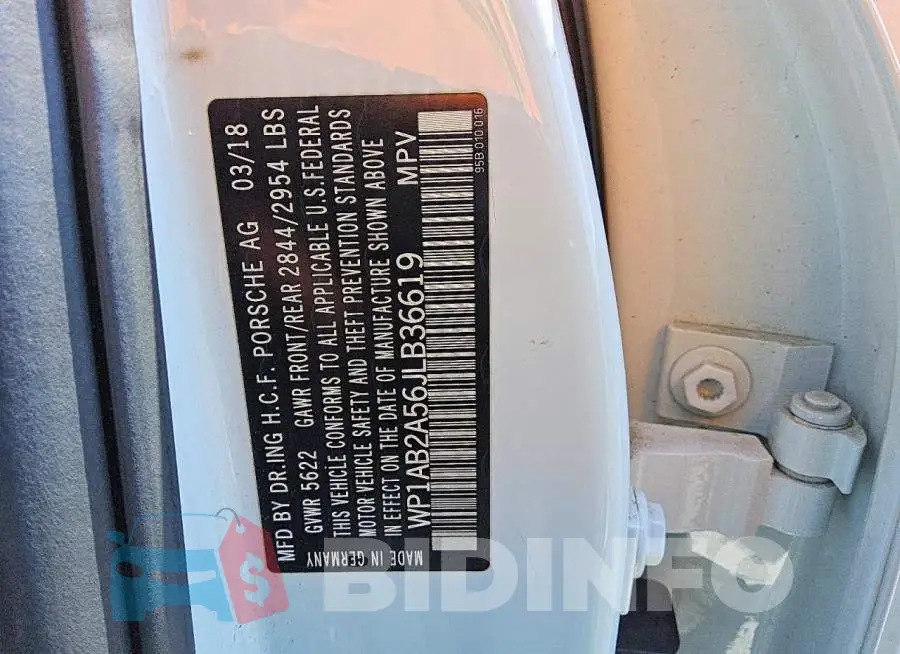 WP1AB2A56JLB36619 Photo# 13