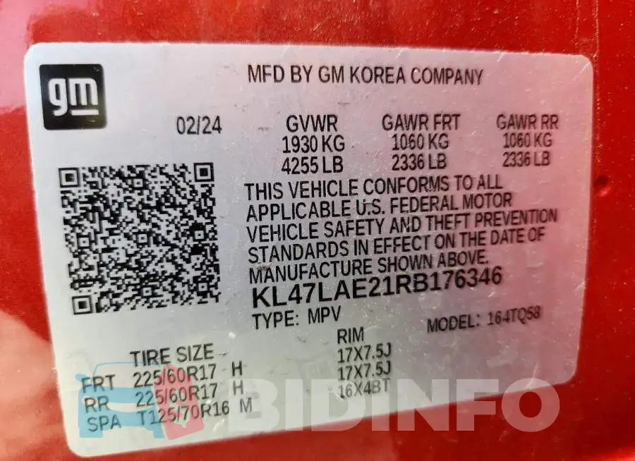 KL47LAE21RB176346 Photo# 14