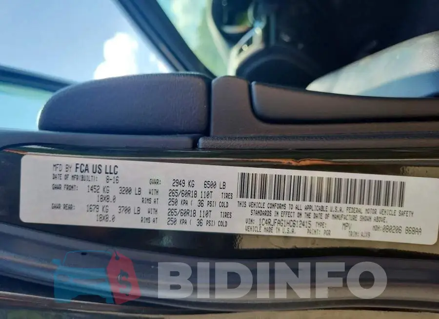 1C4RJFAG1HC612415 Photo# 13