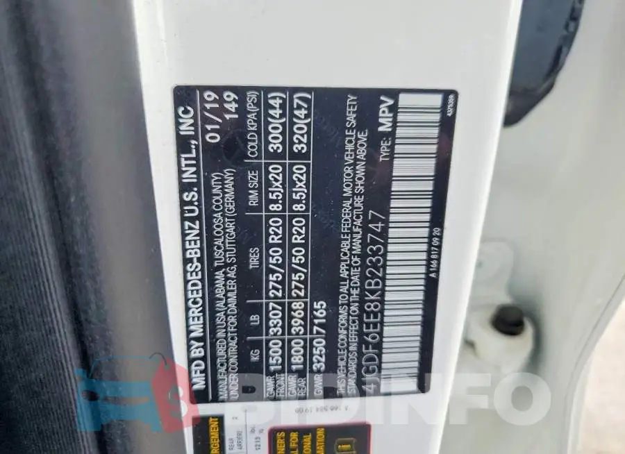 4JGDF6EE8KB233747 Photo# 13