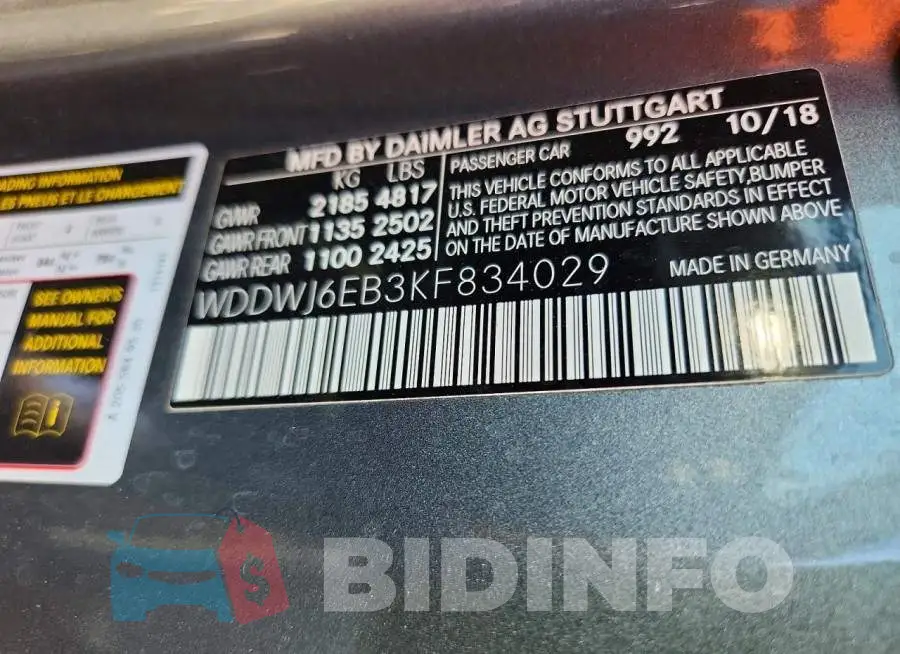 WDDWJ6EB3KF834029 Photo# 13