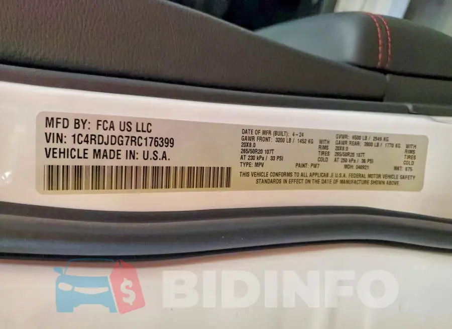 1C4RDJDG7RC176399 Photo# 13