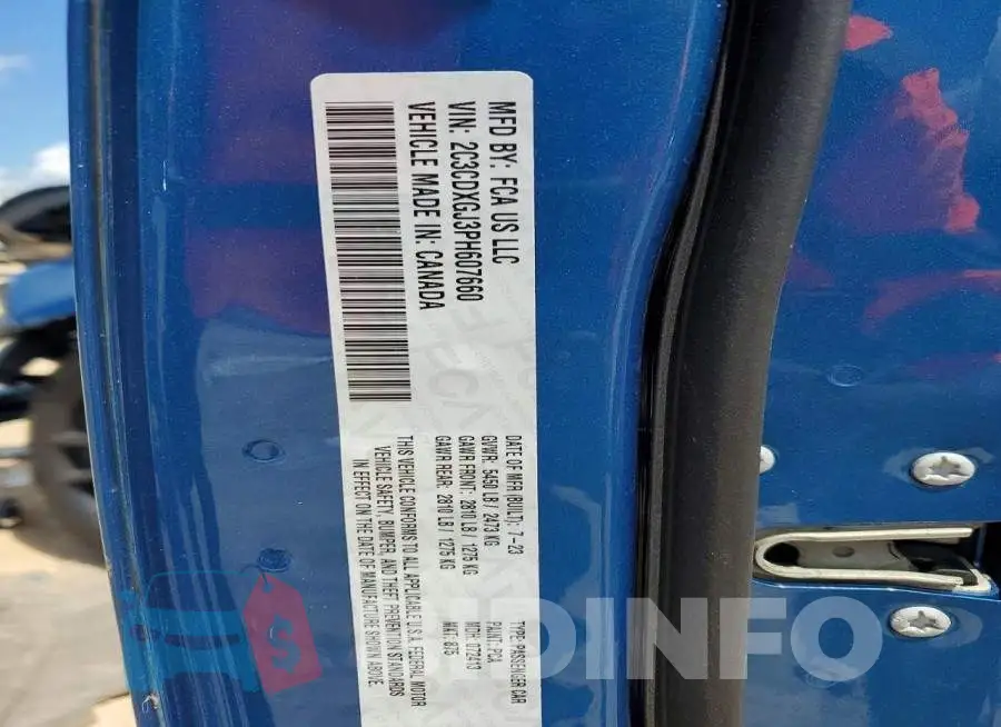 2C3CDXGJ3PH607660 Photo# 13