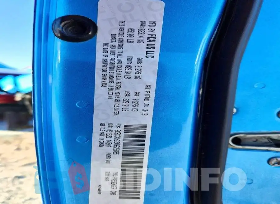 2C3CDXHG2KH625885 Photo# 13