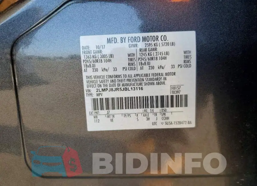 2LMPJ8JR5JBL13116 Photo# 13