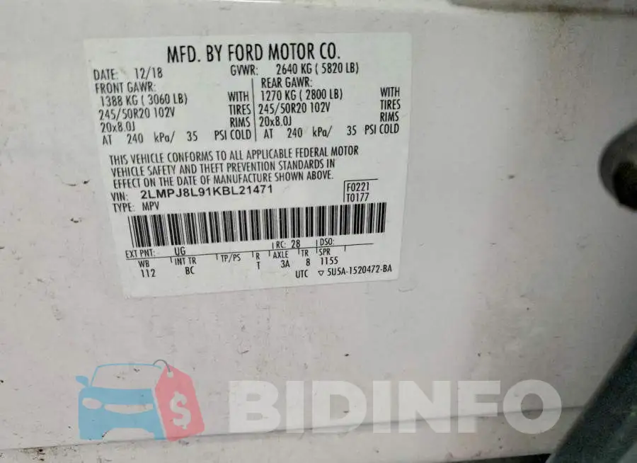 2LMPJ8L91KBL21471 Photo# 13