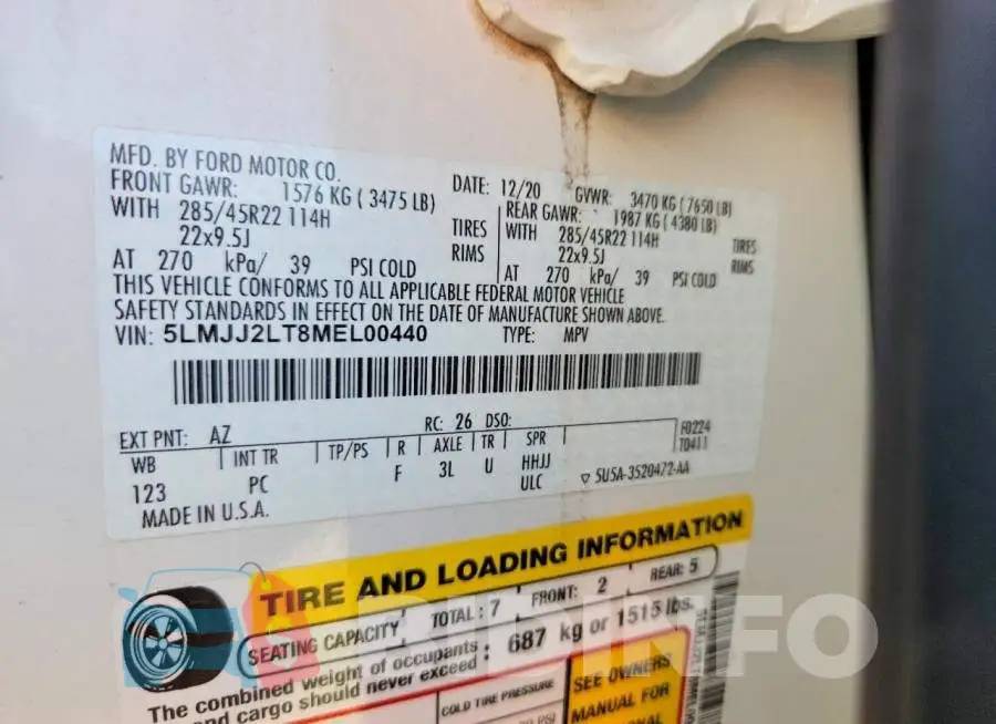 5LMJJ2LT8MEL00440 Photo# 13
