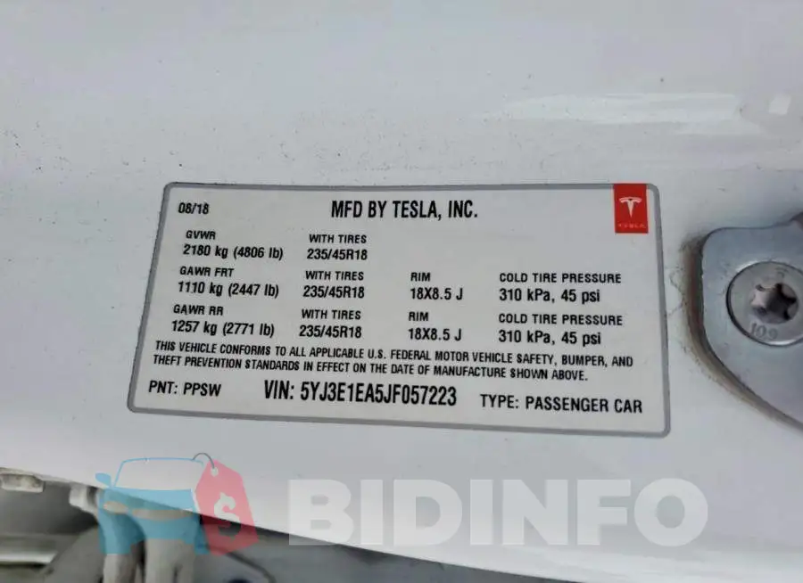 5YJ3E1EA5JF057223 Photo# 12