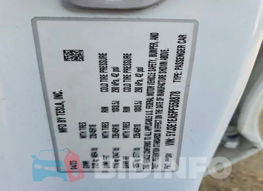 5YJ3E1EA5PF558878 Photo# 12
