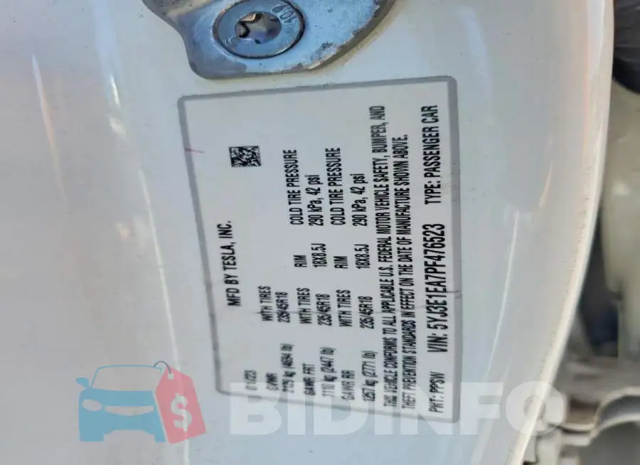 5YJ3E1EA7PF476523 Photo# 13
