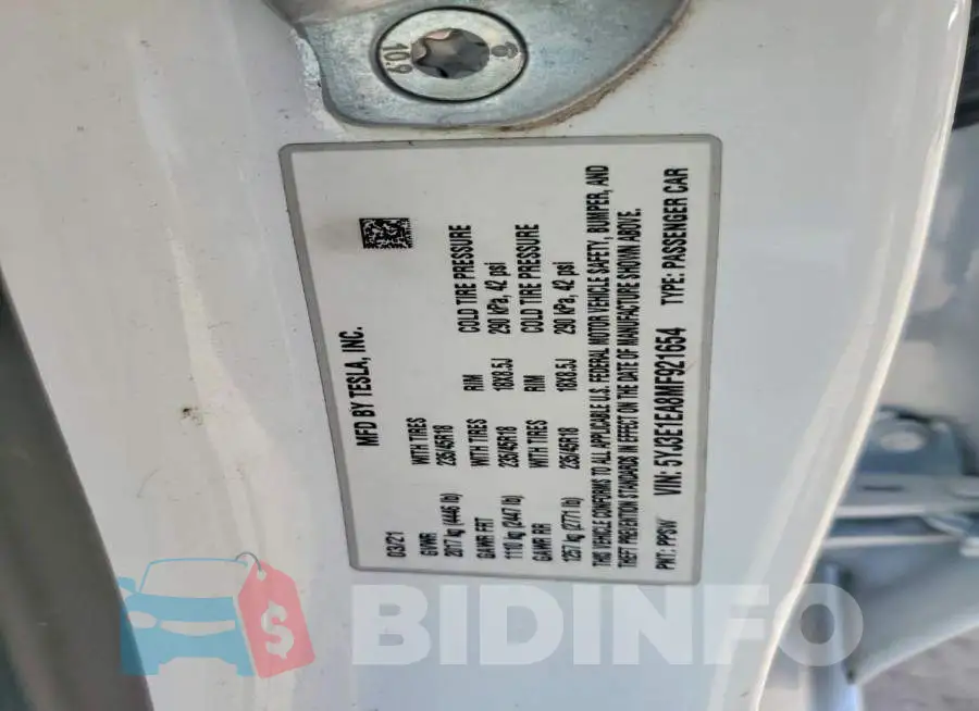 5YJ3E1EA8MF921654 Photo# 12