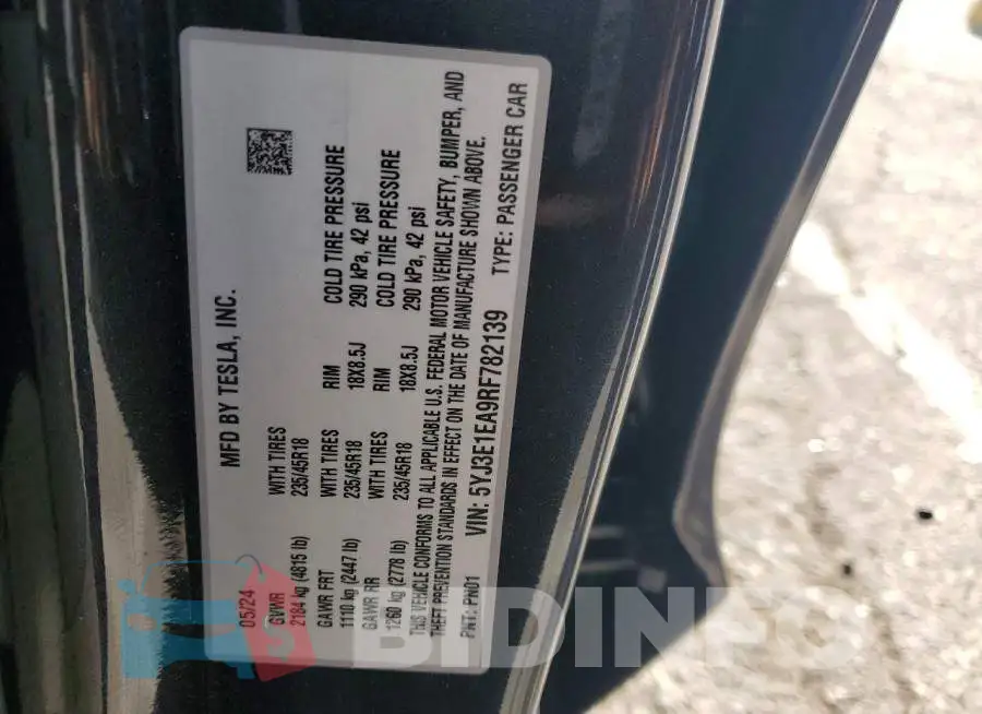 5YJ3E1EA9RF782139 Photo# 12