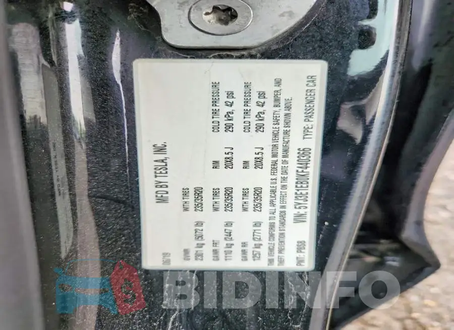 5YJ3E1EB0KF440366 Photo# 13