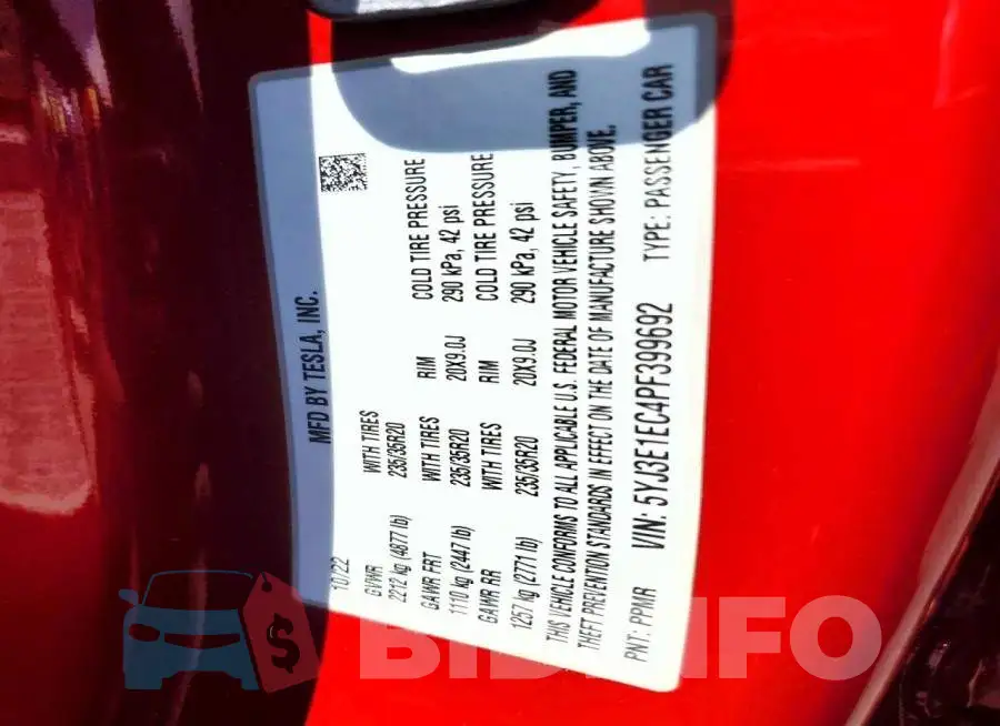 5YJ3E1EC4PF399692 Photo# 13