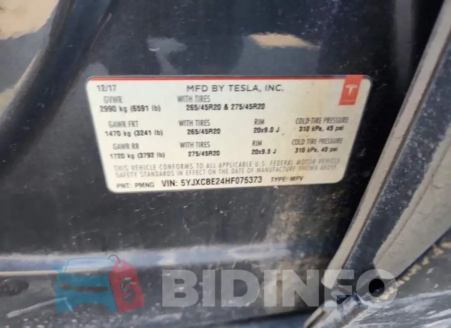 5YJXCBE24HF075373 Photo# 13