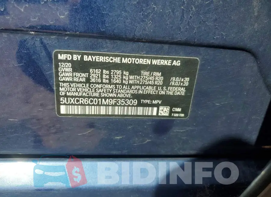 5UXCR6C01M9F35309 Photo# 12