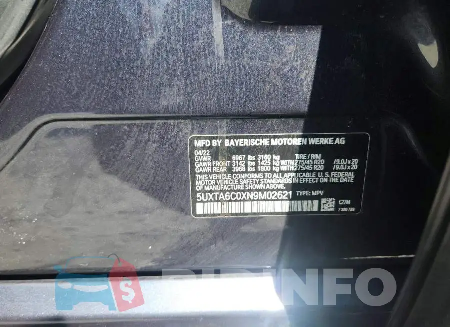 5UXTA6C0XN9M02621 Photo# 13