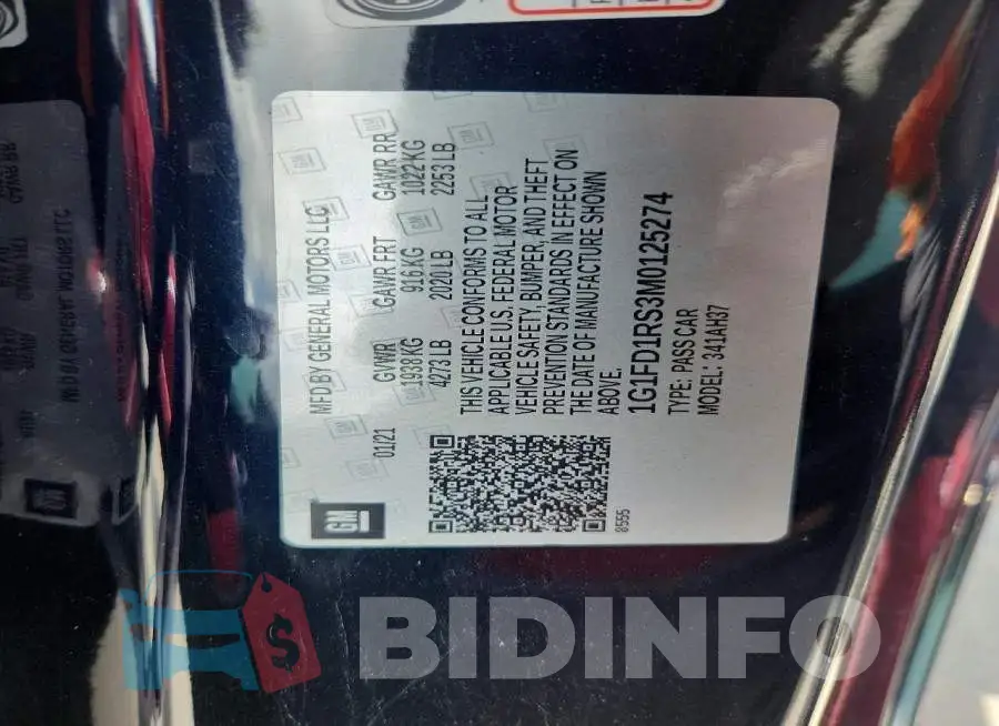 1G1FD1RS3M0125274 Photo# 12