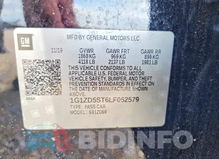 1G1ZD5ST6LF052579 Photo# 12