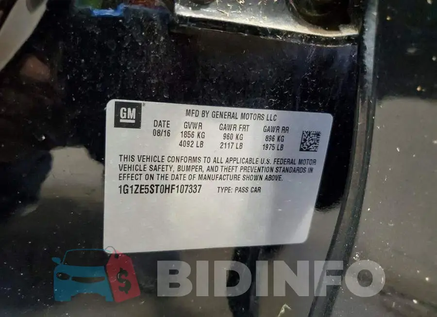 1G1ZE5ST0HF107337 Photo# 12