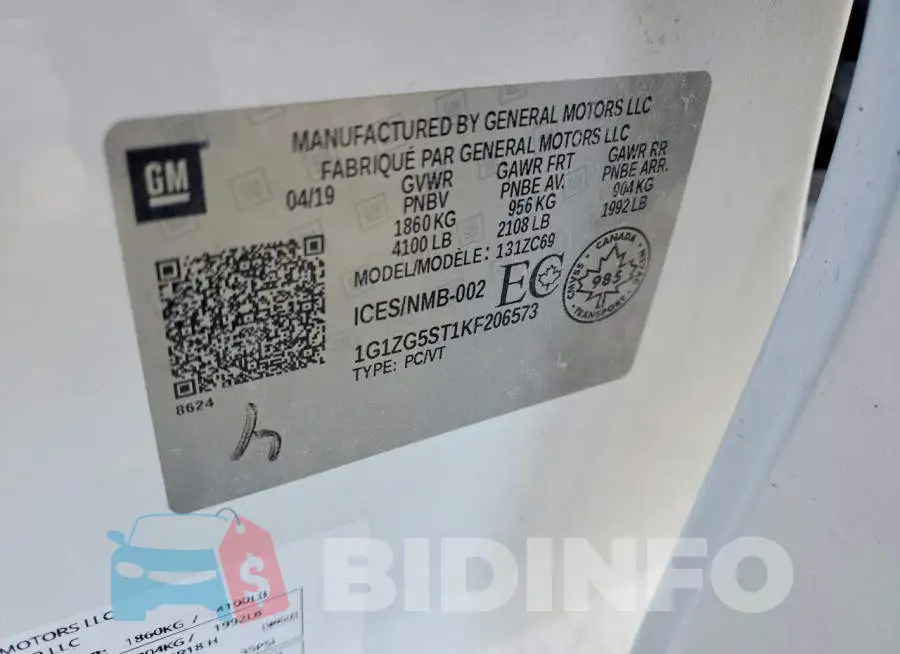 1G1ZG5ST1KF206573 Photo# 12