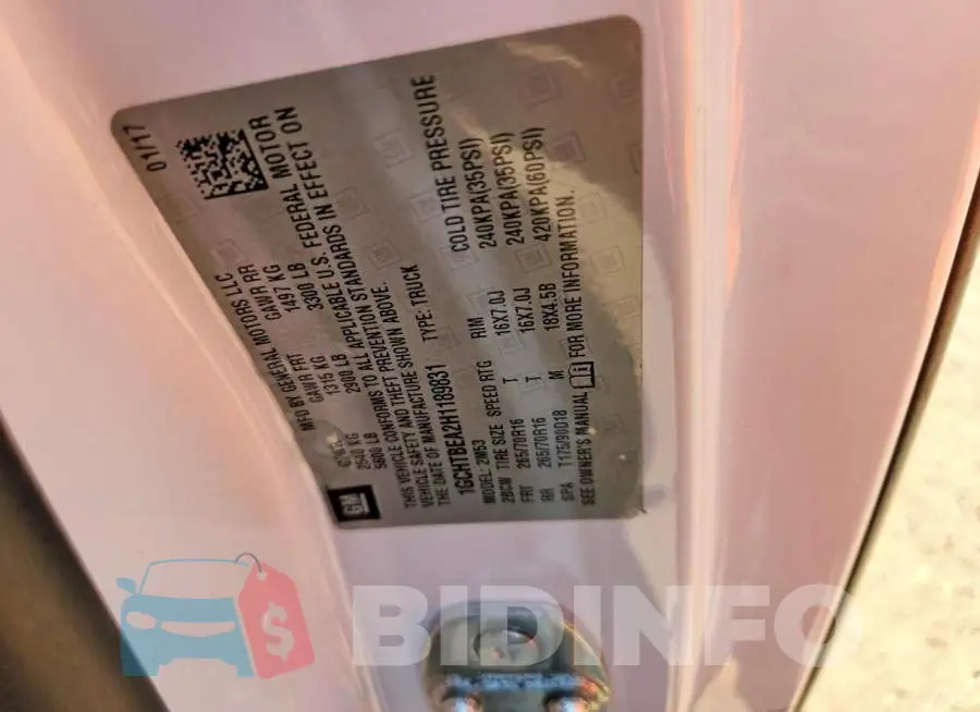 1GCHTBEA2H1189831 Photo# 12