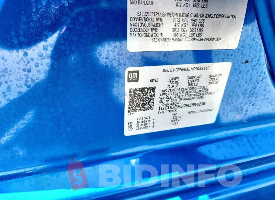 1GCUDEED2NZ594236 Photo# 13