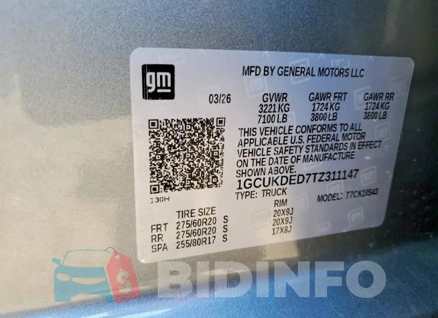1GCUKDED7TZ311147 Photo# 12