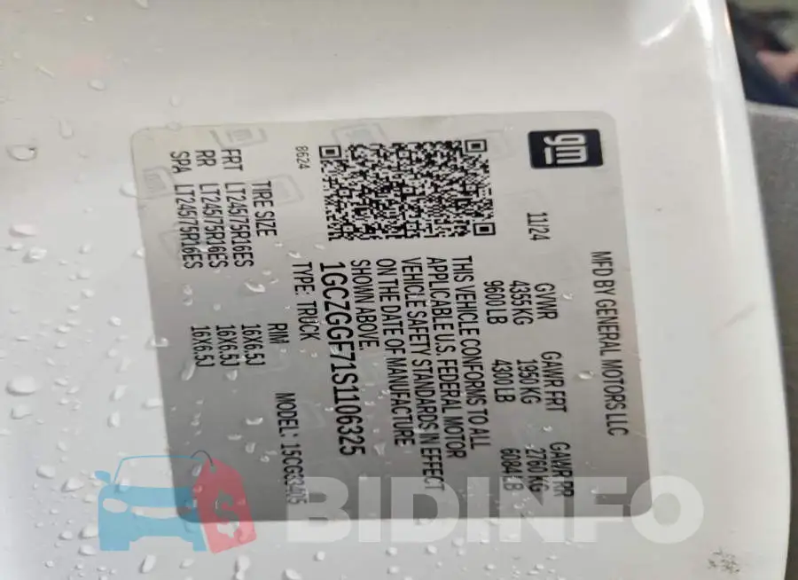 1GCZGGF71S1106325 Photo# 13