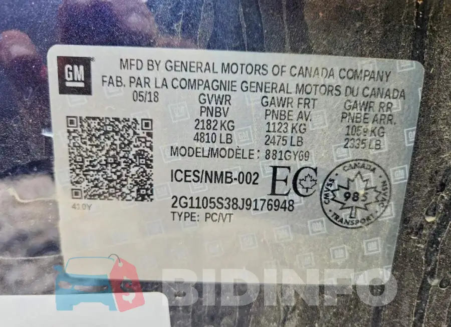 2G1105S38J9176948 Photo# 12