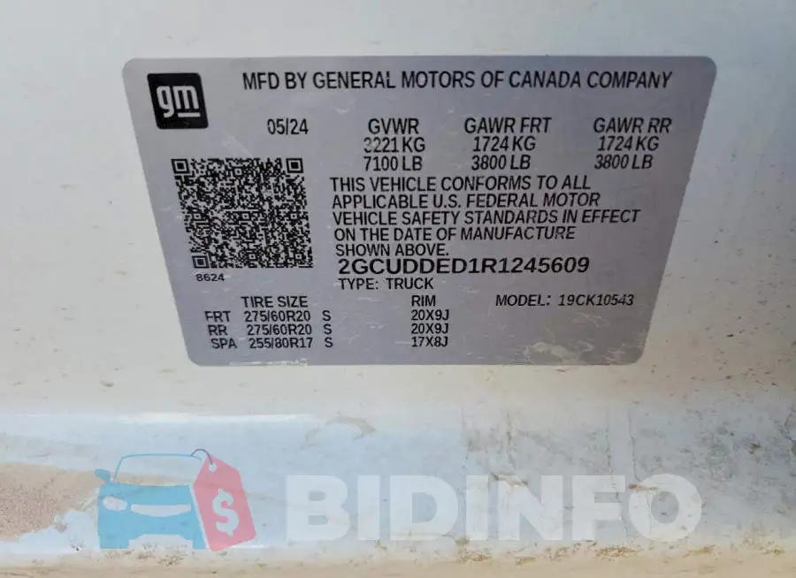 2GCUDDED1R1245609 Photo# 13