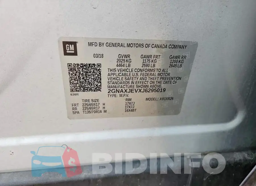 2GNAXJEVXJ6295019 Photo# 12