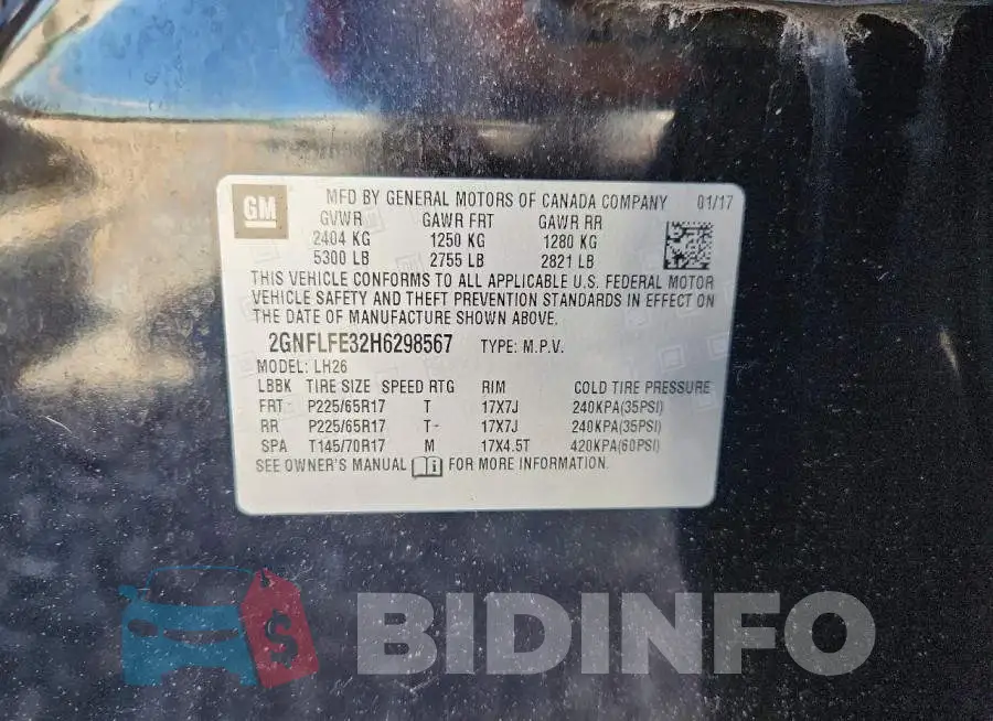 2GNFLFE32H6298567 Photo# 13